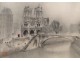 ND watercolor cathedral of Paris Jane Evans twentieth
