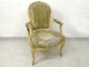 Louis XV cabriolet armchair lacquered carved wood stamped Courtois XVIII