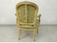 Louis XV cabriolet armchair lacquered carved wood stamped Courtois XVIII