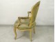 Louis XV cabriolet armchair lacquered carved wood stamped Courtois XVIII