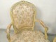 Pair Louis XV cabriolet armchairs carved wood Stamp Courtois XVIII