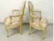 Pair Louis XV cabriolet armchairs carved wood Stamp Courtois XVIII