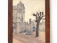 Watercolor Andrée Michel church Sainte-Radegonde Poitiers Calvary twentieth