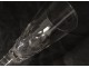 Large crystal stemmed glass foot twist honeycomb 30.5cm nineteenth