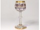 Cut crystal glass faceted amethyst gilding late nineteenth century