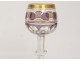 Cut crystal glass faceted amethyst gilding late nineteenth century