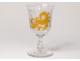 Engraved Crystal Footed Glass Bohemia Dog Hunting Braque Foliage Nineteenth Century