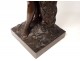 Large sculpture bronze woman Bather Nymph Falconet J. Graux 82cm Nineteenth