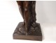 Large sculpture bronze woman Bather Nymph Falconet J. Graux 82cm Nineteenth