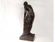 Large sculpture bronze woman Bather Nymph Falconet J. Graux 82cm Nineteenth