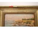 Pair HSP paintings landscapes South France Mediterranean women Pourfilet twentieth