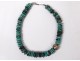 Necklace gem turquoises rough silver massive vintage twentieth century