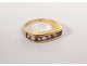Ring solid gold 18 carats Balmain Paris amethysts gold ring 4,12gr twentieth