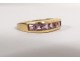 Ring solid gold 18 carats Balmain Paris amethysts gold ring 4,12gr twentieth