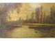 HSP picture impresionnist landscape river countryside characters signed nineteenth