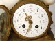 Large Carrara marble clock gilded bronze bacchante lion Clodion clock nineteenth