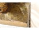 Large Carrara marble clock gilded bronze bacchante lion Clodion clock nineteenth
