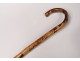 Small cane old child wood speckled Bettex Savoie edelweiss twentieth
