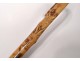 Small cane old child wood speckled Bettex Savoie edelweiss twentieth