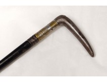 Cane rifle with steel knob system metal drum painted antique cane twentieth