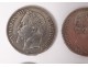 Lot 4 pieces silver 5frcs 1876-77 Napoleon III 1867 5 Lire Italy 1879 19th