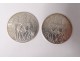 Lot 8 silver coins 100 francs Descartes Charlemagne Human Rights