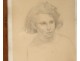 Drawing portrait young man boy Emile Bouneau School of Paris twentieth century