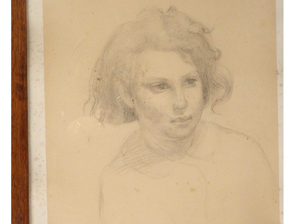 Drawing portrait young man boy Emile Bouneau School of Paris twentieth ...