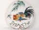 Old Bordeaux Earthenware Plate Big Birds Millet Dragonfly Cock