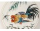 Old Bordeaux Earthenware Plate Big Birds Millet Dragonfly Cock