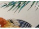 Old Bordeaux Earthenware Plate Big Birds Millet Dragonfly Cock