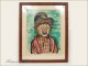 Watercolour Child Clown Michel Patrix 1945