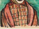 Watercolour Child Clown Michel Patrix 1945