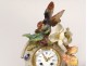 Pendulum barbotine Fontainebleau Théodore Lefront insect bird clock nineteenth