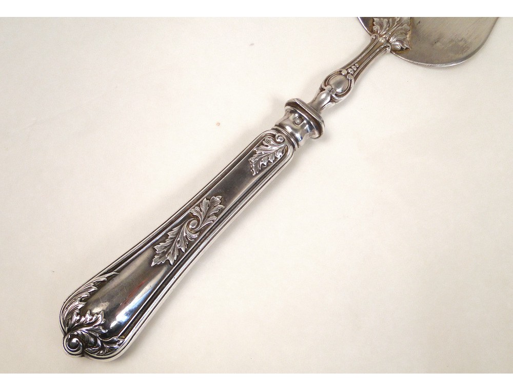Pelle à Tarte Ancienne - Manche En Argent Fourré - Fabrication Française - Argenté