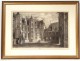 Engraving etching Octave of Rochebrune Palace Jacques Coeur Bourges nineteenth
