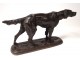 Sculpture bronze setter hunting hunt Eugene de Gaspary twentieth century