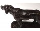 Sculpture bronze setter hunting hunt Eugene de Gaspary twentieth century