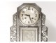 Art Deco clock Hettier &amp; Vincent silver bronze glass woman clock twentieth