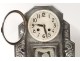 Art Deco clock Hettier &amp; Vincent silver bronze glass woman clock twentieth