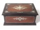 Sormani jewelery box set with rosewood ebony inlay flowers nineteenth