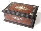 Sormani jewelery box set with rosewood ebony inlay flowers nineteenth