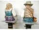 Majolica majolica sculptures Wilhelm Schiller children gypsies Austria 160cm