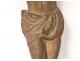 Sculpture polychrome wood statue Christ crucifix XVIth XVIIth century