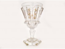 Charles X goblet engraved crystal, nineteenth