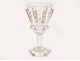 Charles X goblet engraved crystal, nineteenth