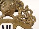 Movement bronze parquet clock Weapons France portrait king Louis XV eighteenth