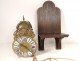 Movement bronze parquet clock Weapons France portrait king Louis XV eighteenth