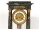 Pendulum columns Empire green marble gilded bronze Flute Baron clock nineteenth