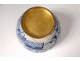 Large cut bronze cloisonné enamels white blue Ming Zhengde China XVI